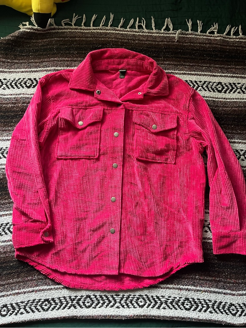 Pink button up shirt